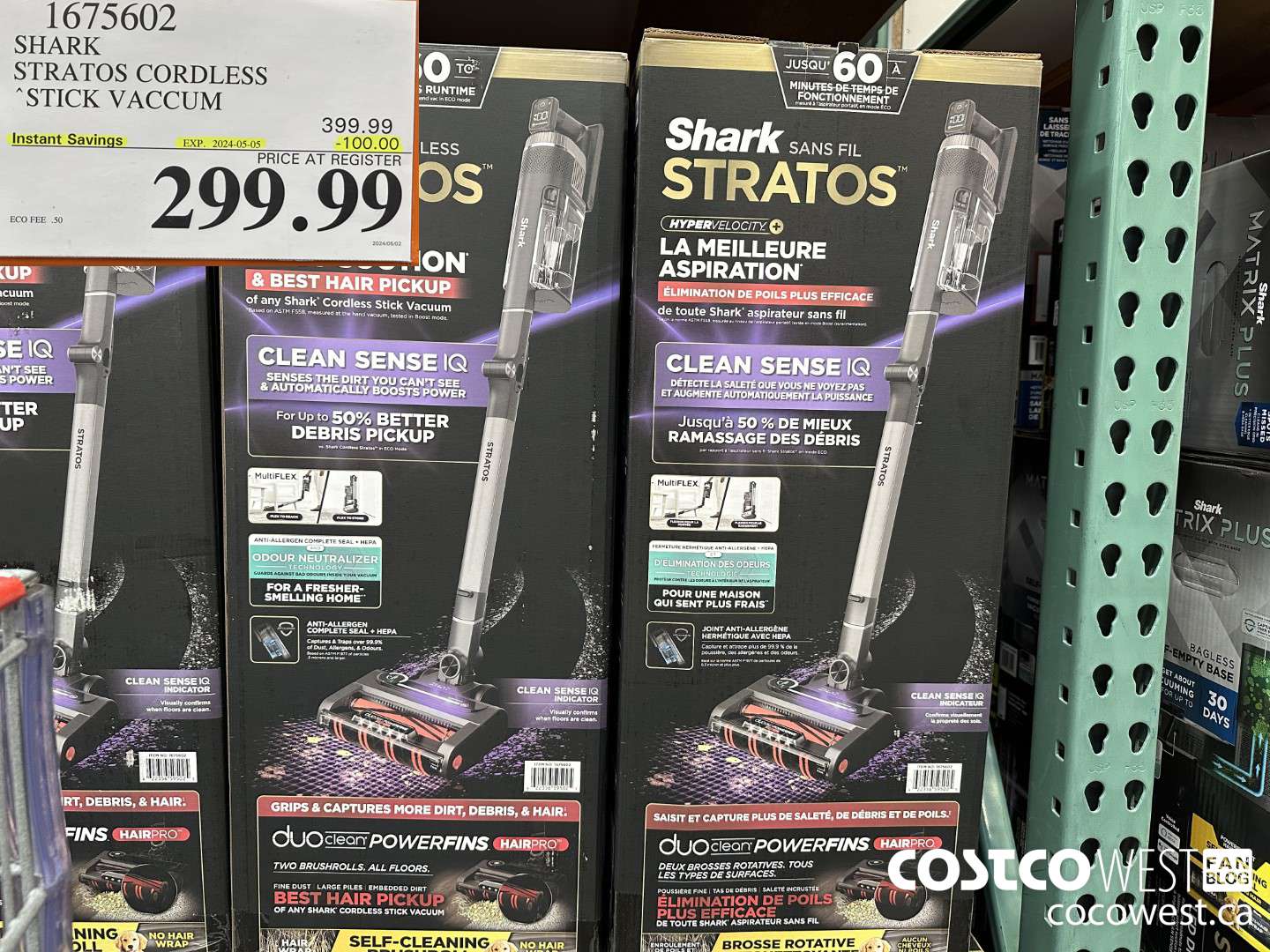 1675602 SHARK STRATOS CORDLESS STICK VACUUM ($100.00 INSTANT SAVINGS EXPIRES ON 2024-05-05) $299.99