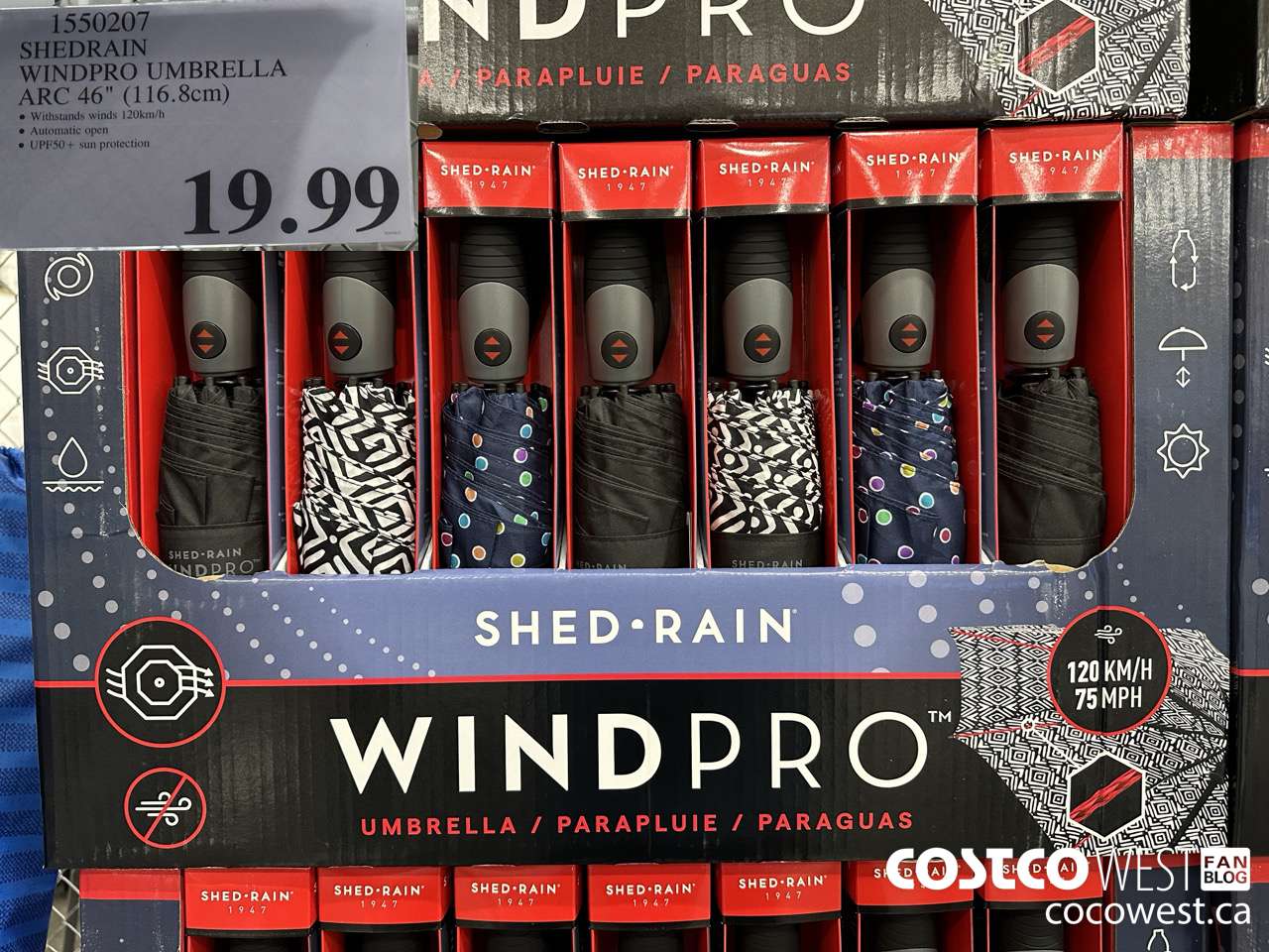 1550207 SHEDRAIN WINDPRO UMBRELLA ARC 46