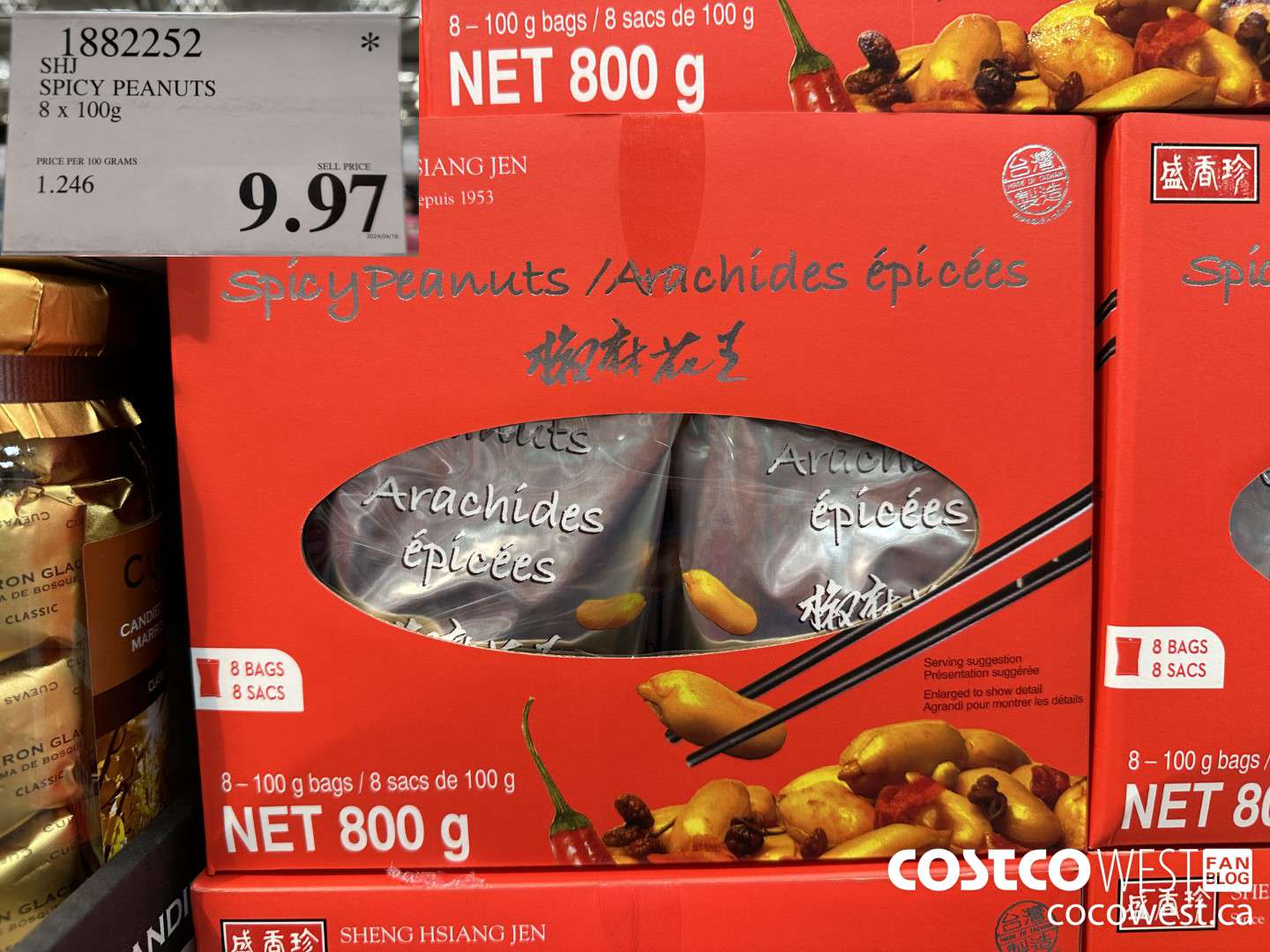 1882252 SHJ SPICY PEANUTS 8 X 100G $9.97