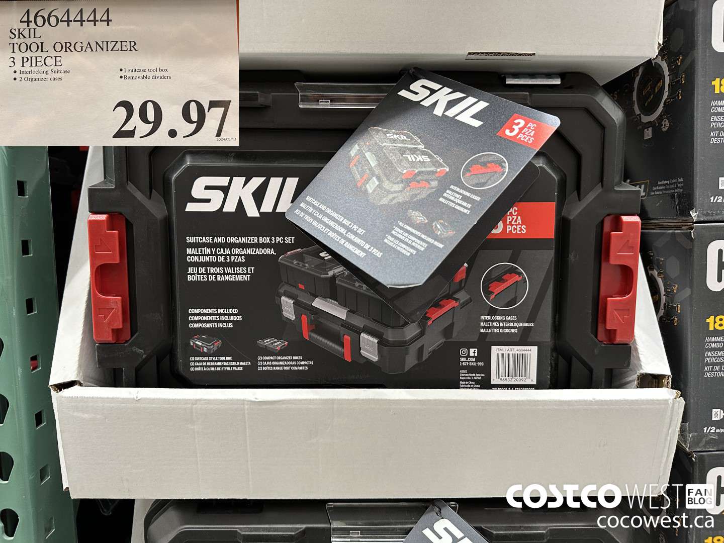 4664444 SKIL TOOL ORGANIZER 3 PIECE $29.97