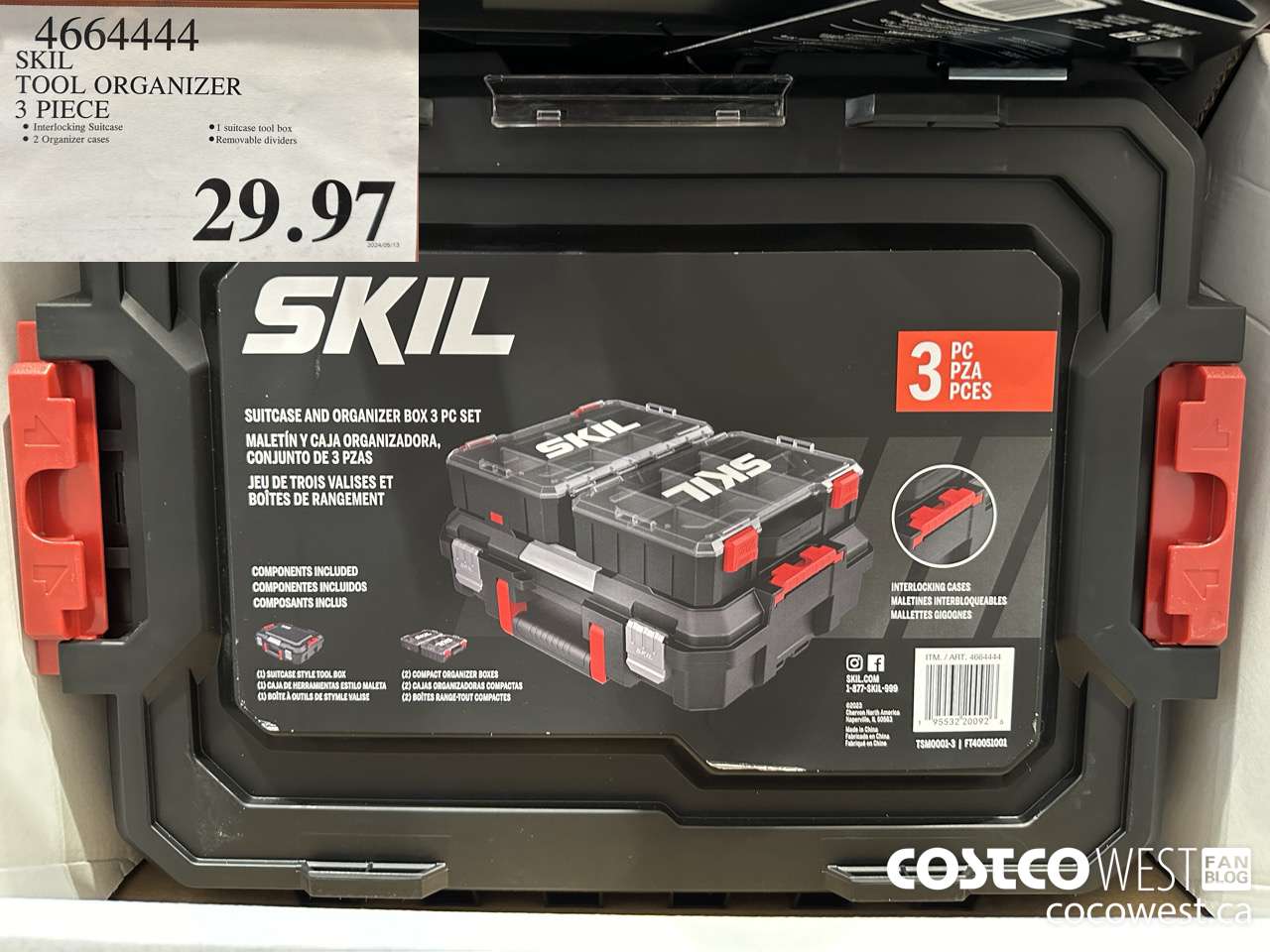 4664444 SKIL TOOL ORGANIZER 3 PIECE $29.97