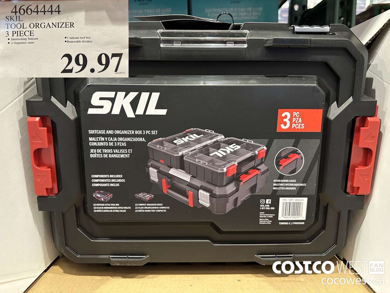 4664444 SKIL TOOL ORGANIZER 3 PIECE $29.97