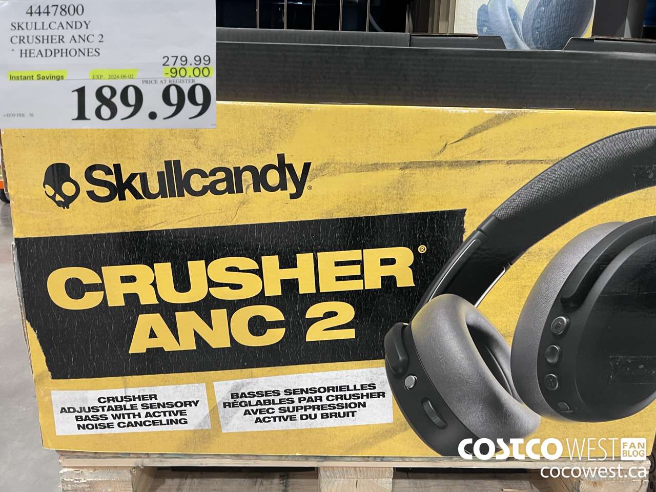 4447800 SKULLCANDY CRUSHER ANC 2 HEADPHONES ($90.00 INSTANT SAVINGS EXPIRES ON 2024-06-02) $189.99