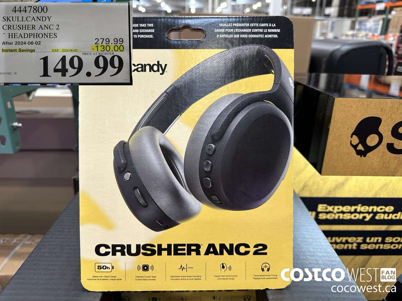 4447800 SKULLCANDY CRUSHER ANC 2 HEADPHONES ($130.00 INSTANT SAVINGS EXPIRES ON 2024-06-02) $149.99