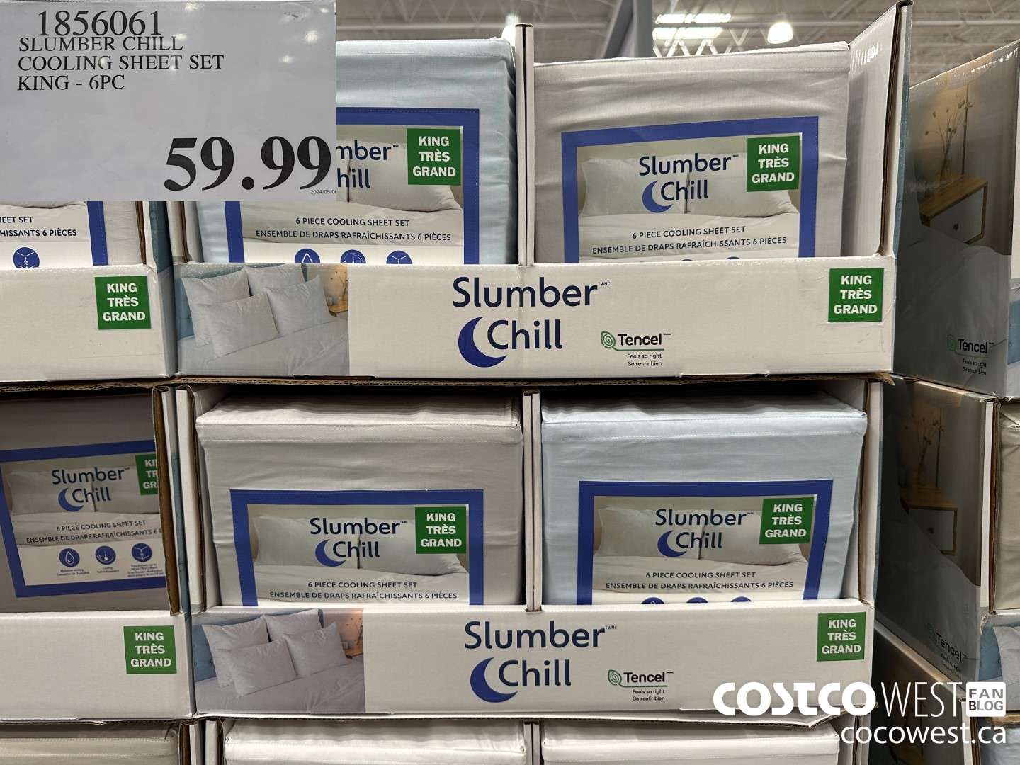 1856061 SLUMBER CHILL COOLING SHEET SET KING 6PC $59.99