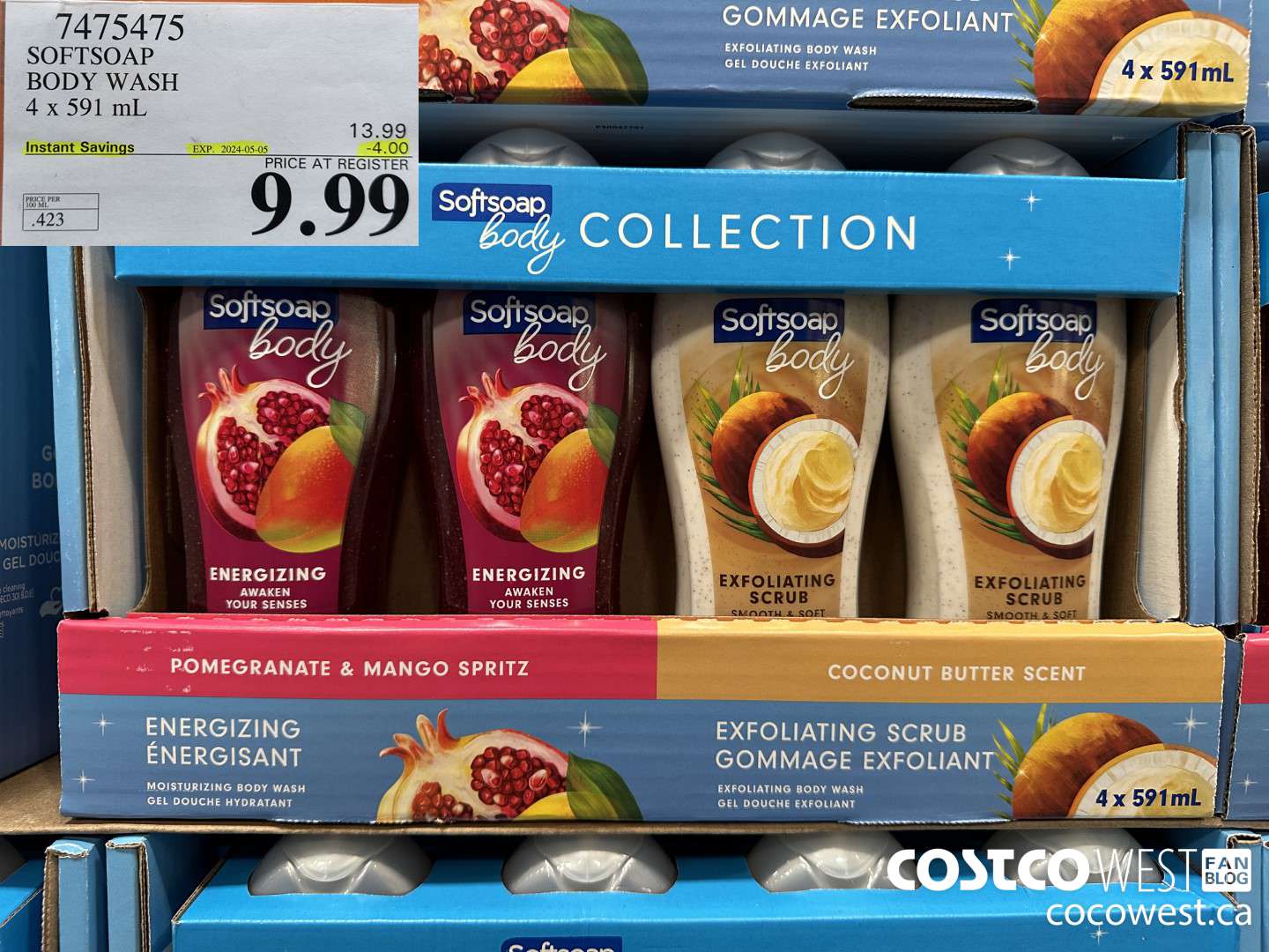 7475475 SOFTSOAP BODY WASH 4 x 591 mL ($4.00 INSTANT SAVINGS EXPIRES ON 2024-05-05) $9.99