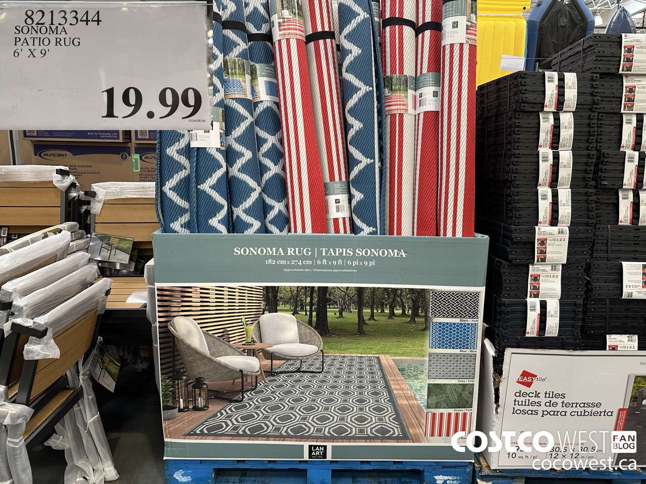 8213344 SONOMA PATIO RUG 6' X 9'  $19.99