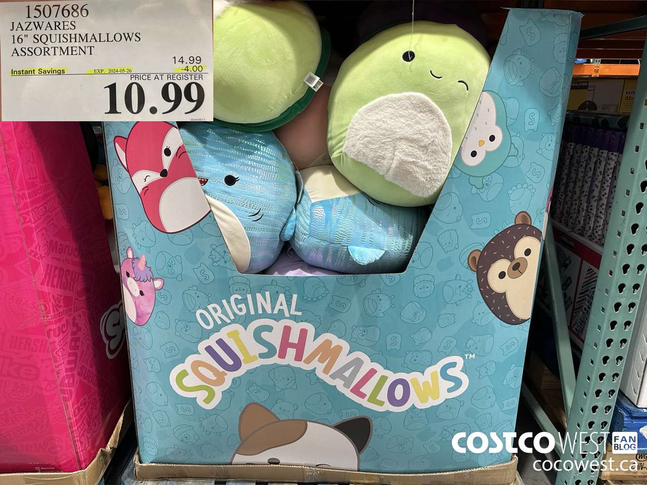 1507686 SQUISHMALLOWS 16 INCH PLUSH ASSORTMENT ($4.00 INSTANT SAVINGS EXPIRES ON 2024-05-26) $10.99