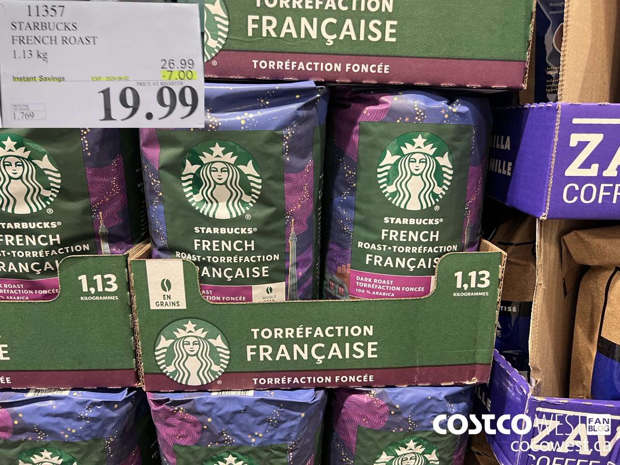11357 STARBUCKS FRENCH ROAST 1.13KG ($7.00 INSTANT SAVINGS EXPIRES ON 2024-06-02) $19.99