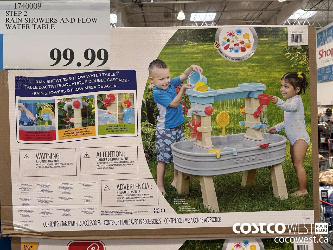 1740009 STEP 2 RAIN SHOWERS AND FLOW WATER TABLE $99.99