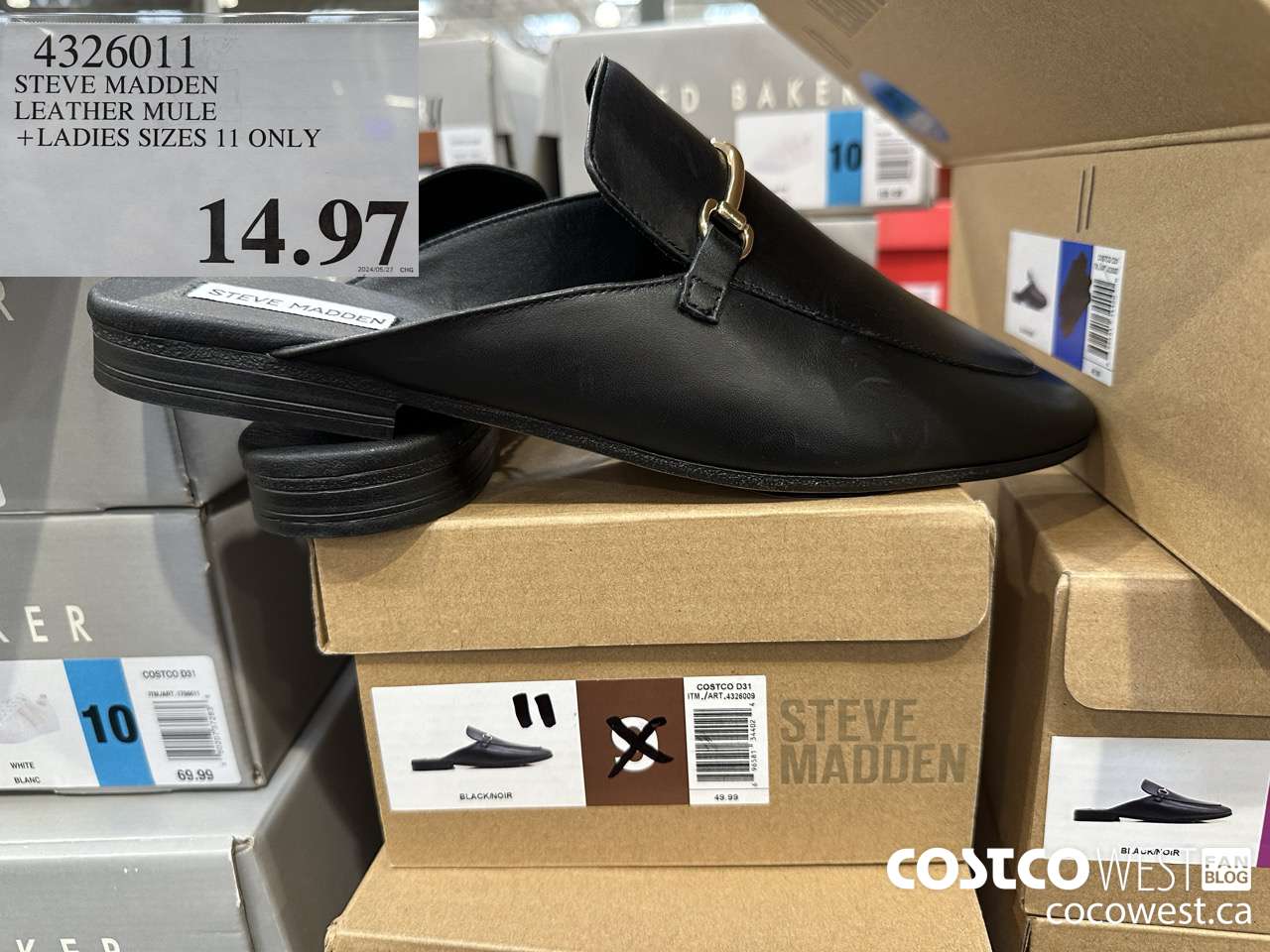 4326011 STEVE MADDEN LEATHER MULE LADIES SIZES 11 ONLY $14.97