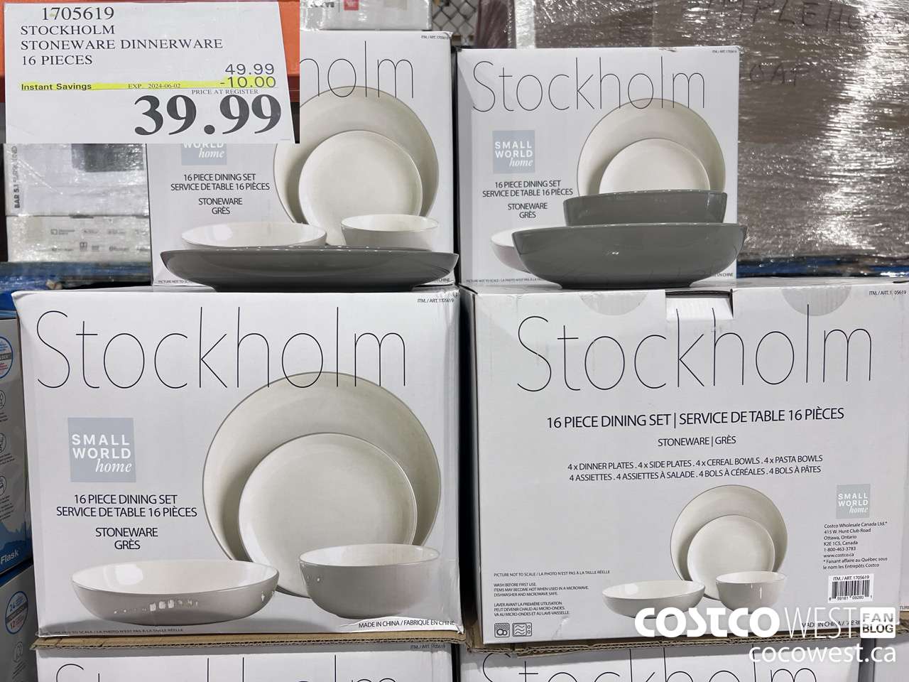 1705619 STOCKHOLM STONEWARE DINNERWARE 16 PIECES ($10.00 INSTANT SAVINGS EXPIRES ON 2024-06-02) $39.99