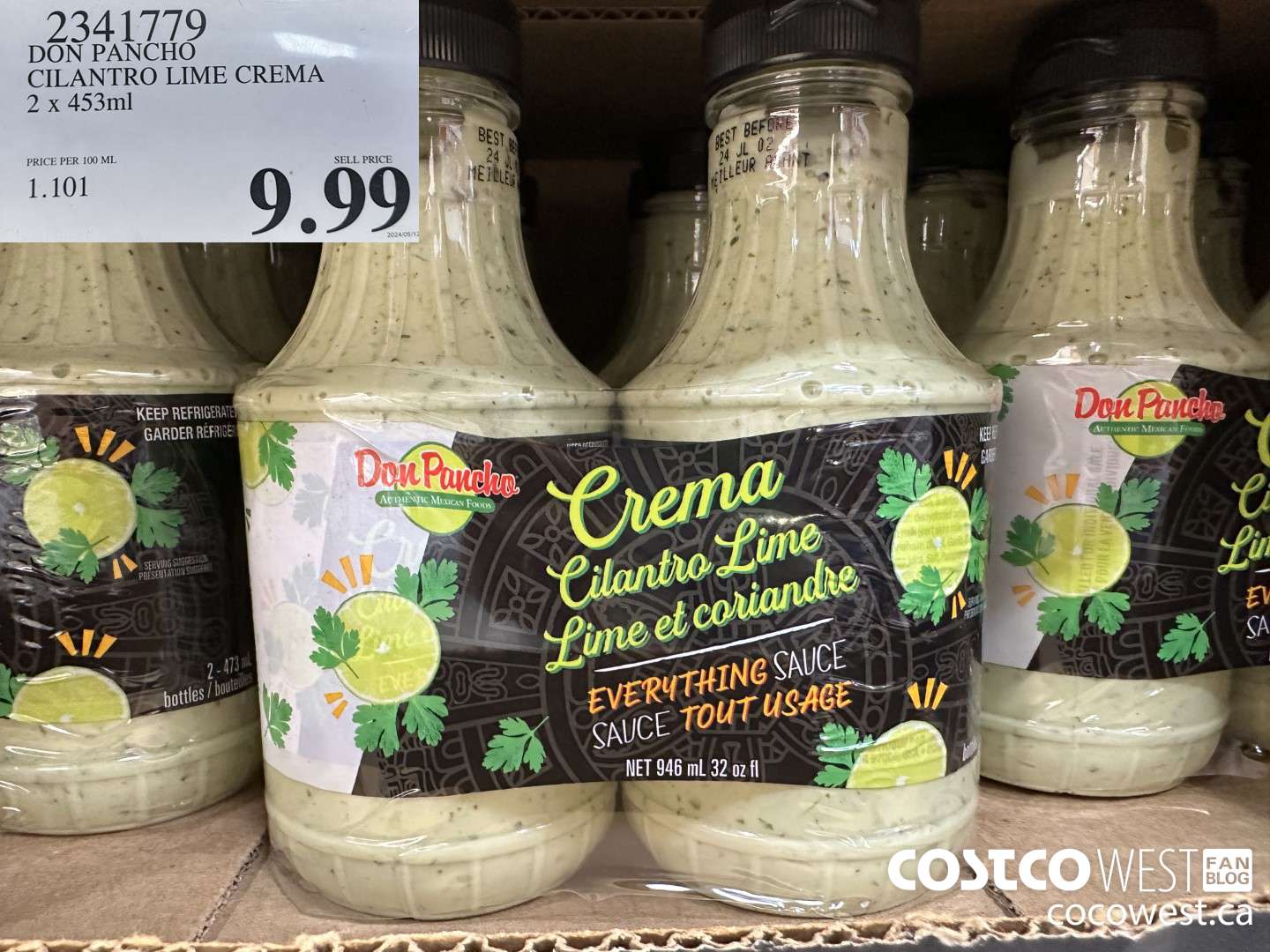 2341779 STONEMILL KITCHENS CILANTRO LIME CREMA 2 X 453 ML $9.99