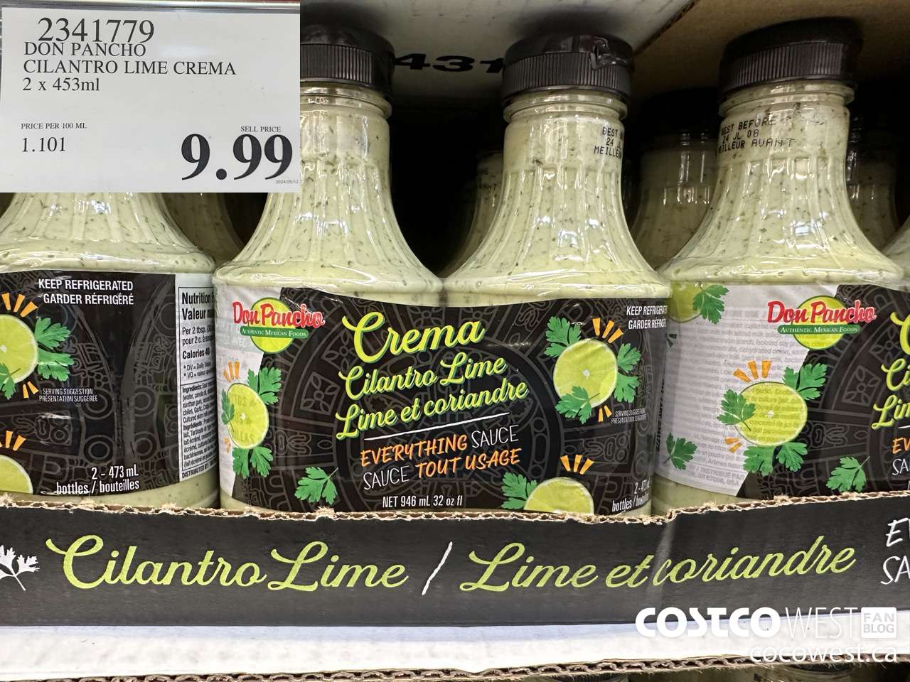 2341779 STONEMILL KITCHENS CILANTRO LIME CREMA 2 X 453 ML $9.99
