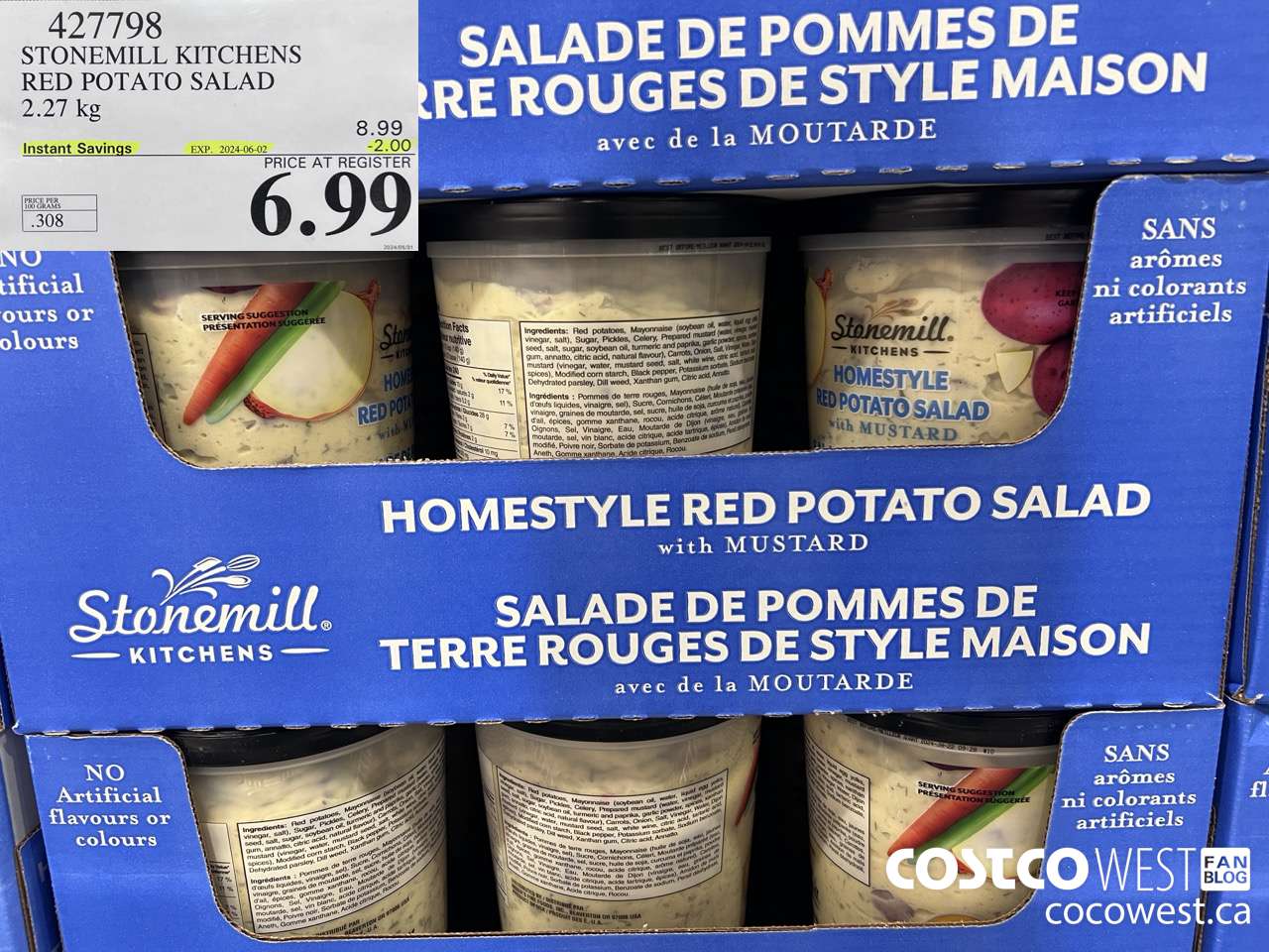 427798 STONEMILL KITCHENS RED POTATO SALAD 2.27 kg ($2.00 INSTANT SAVINGS EXPIRES ON 2024-06-02) $6.99