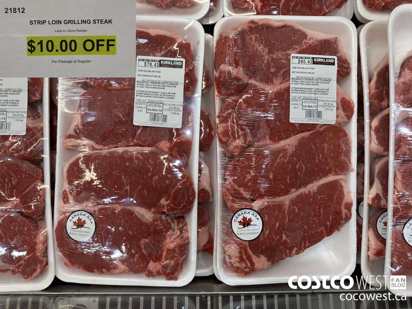 21812 STRIP LOIN GRILLING STEAK ($10.00 INSTANT SAVINGS)