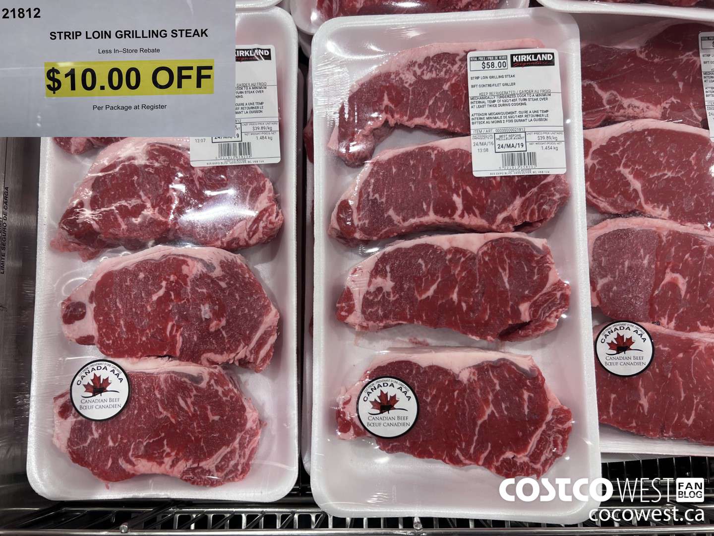 21812 STRIP LOIN GRILLING STEAK ($10.00 INSTANT SAVINGS)