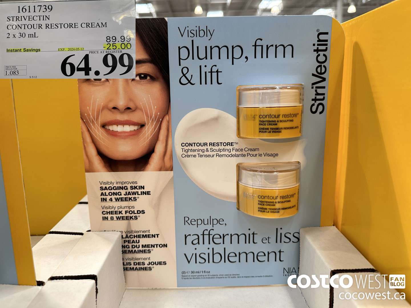 1611739 STRIVECTIN CONTOUR RESTORE CREAM 2 X 30 ML ($25.00 INSTANT SAVINGS EXPIRES ON 2024-05-12) $64.99