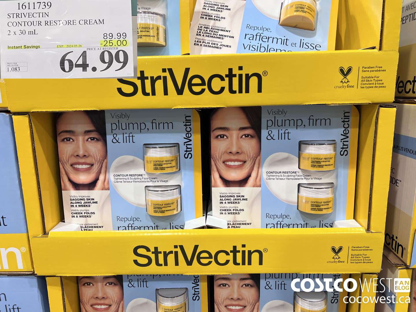1611739 STRIVECTIN CONTOUR RESTORE CREAM 2 X 30 ML ($25.00 INSTANT SAVINGS EXPIRES ON 2024-05-26) $64.99