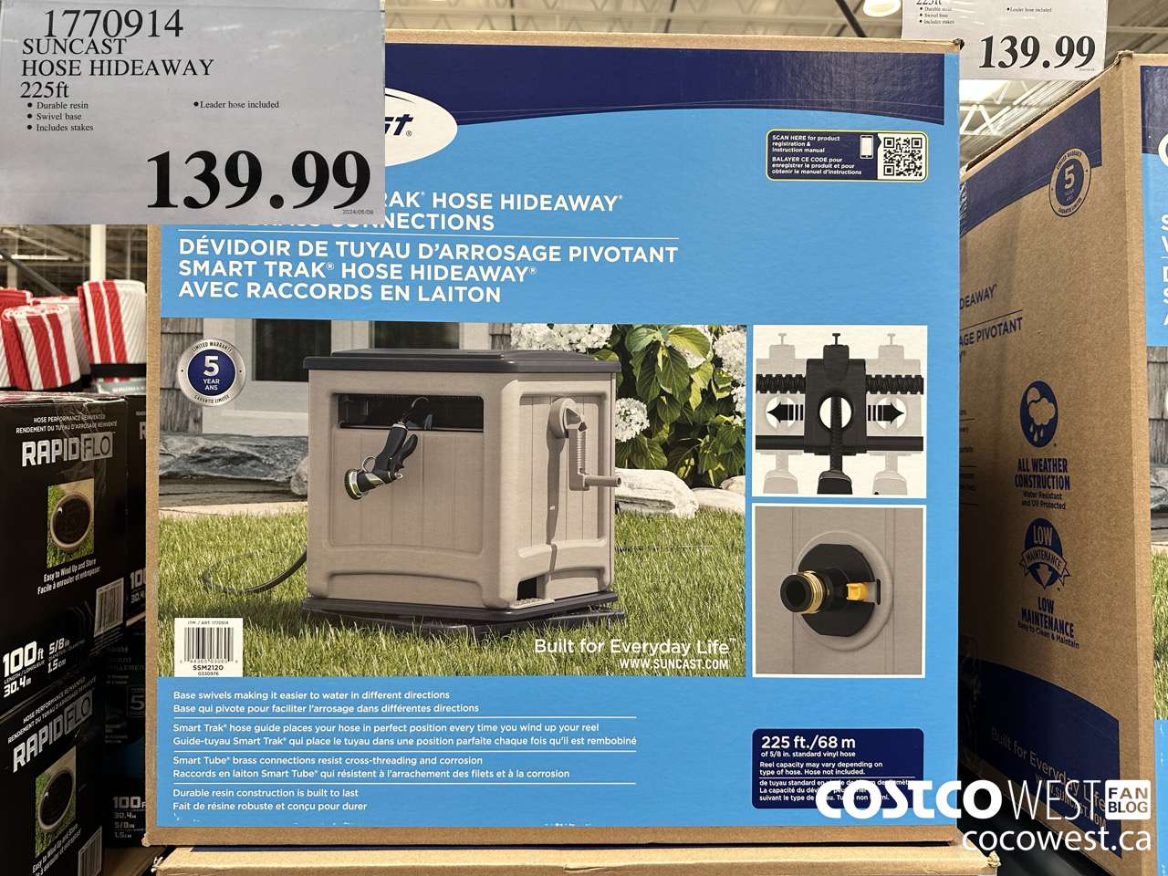 1770914 SUNCAST HOSE HIDEAWAY 225FT $139.99