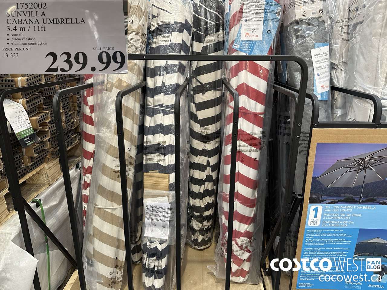 1752002 SUNVILLA CABANA UMBRELLA 3.4 M / 11FT $239.99