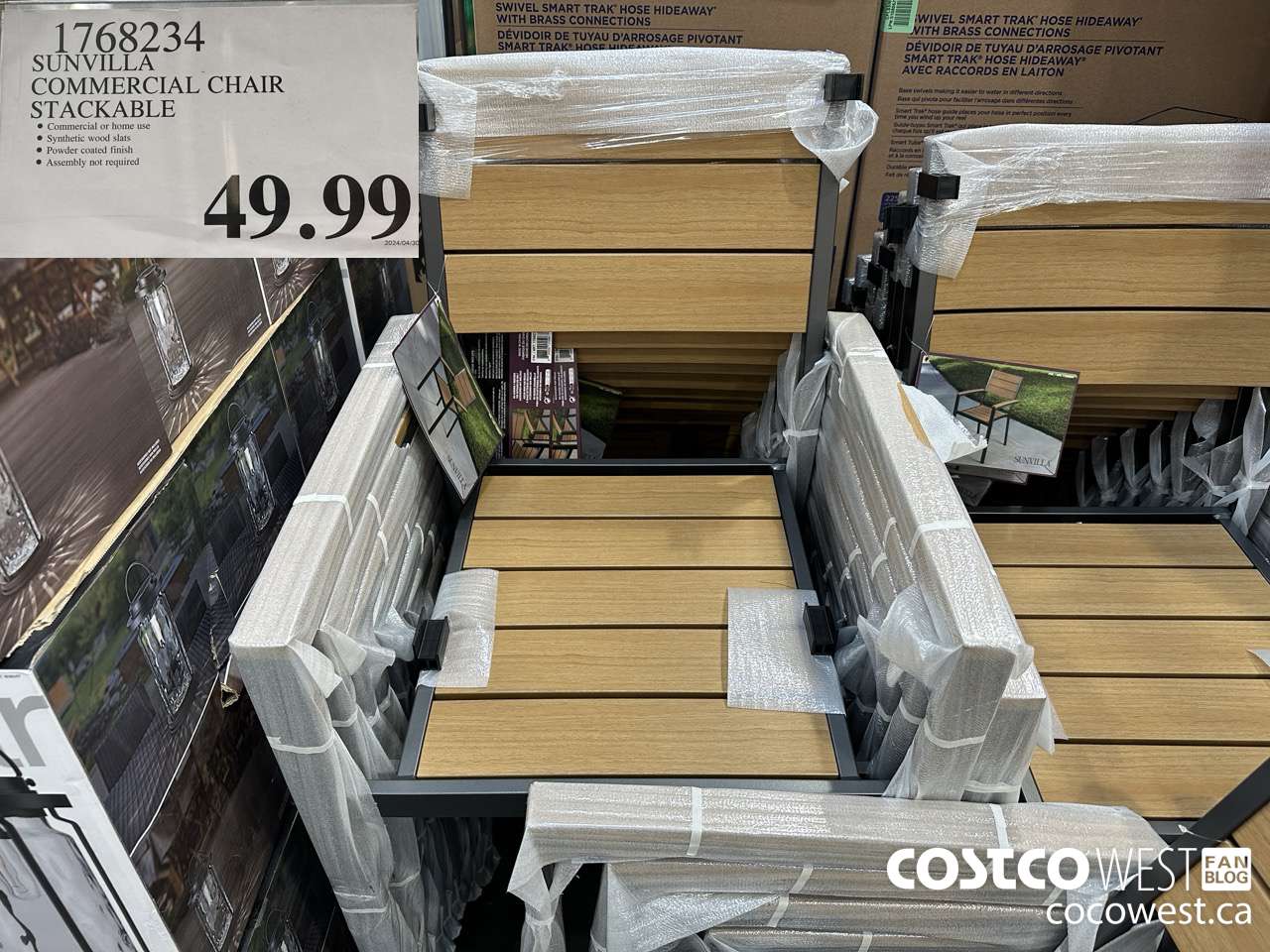 1768234 SUNVILLA COMMERCIAL CHAIR STACKABLE $49.99