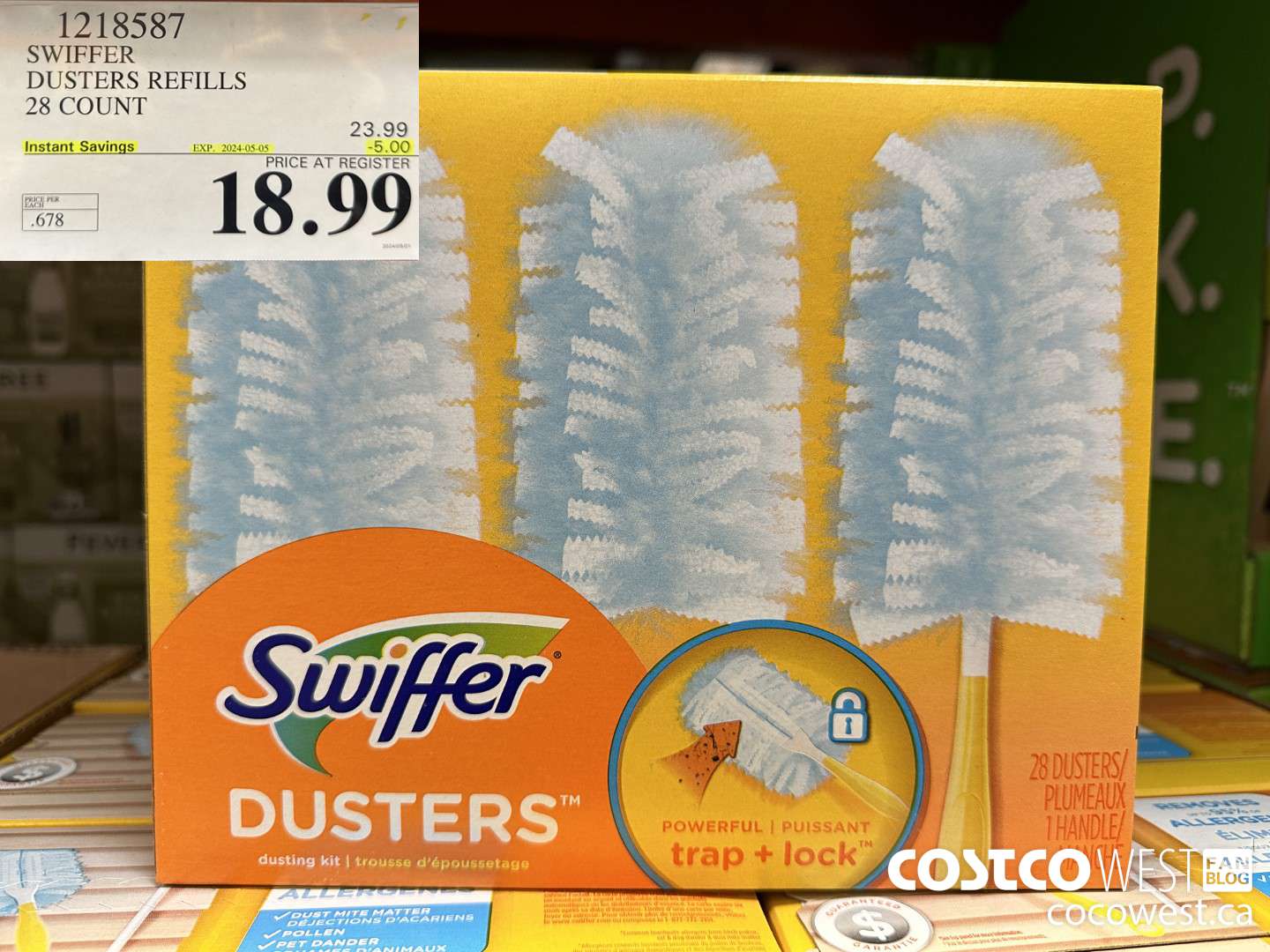 1218587 SWIFFER DUSTERS REFILLS 28 COUNT ($5.00 INSTANT SAVINGS EXPIRES ON 2024-05-05) $18.99