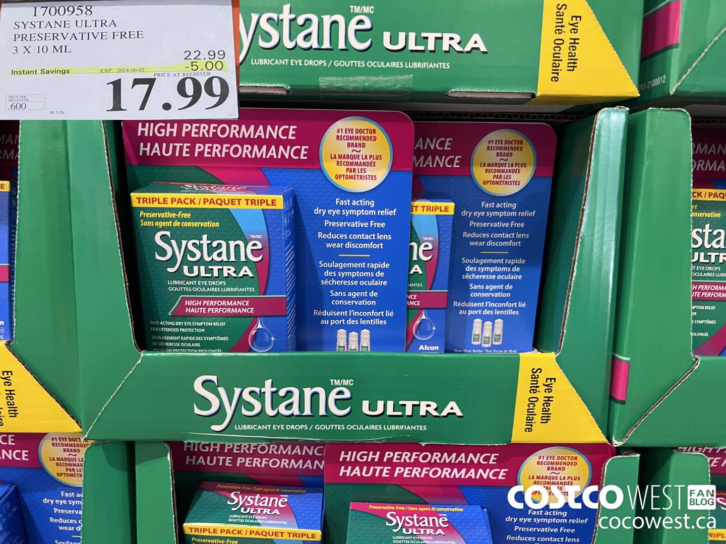 1700958 SYSTANE ULTRA PRESERVATIVE FREE 3 X 10 ML ($5.00 INSTANT SAVINGS EXPIRES ON 2024-06-02) $17.99