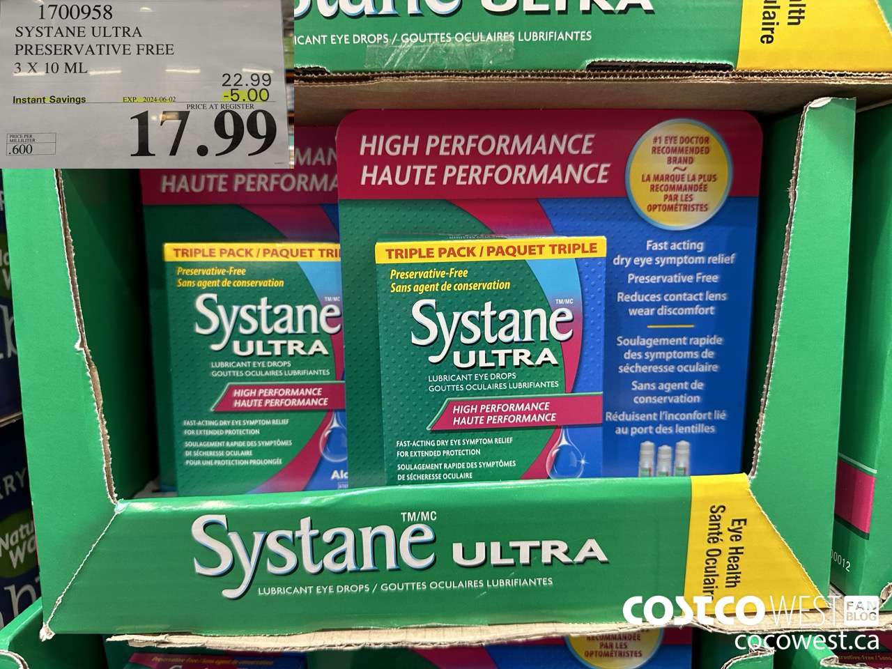 1700958 SYSTANE ULTRA PRESERVATIVE FREE 3 X 10 ML ($5.00 INSTANT SAVINGS EXPIRES ON 2024-06-02) $17.99