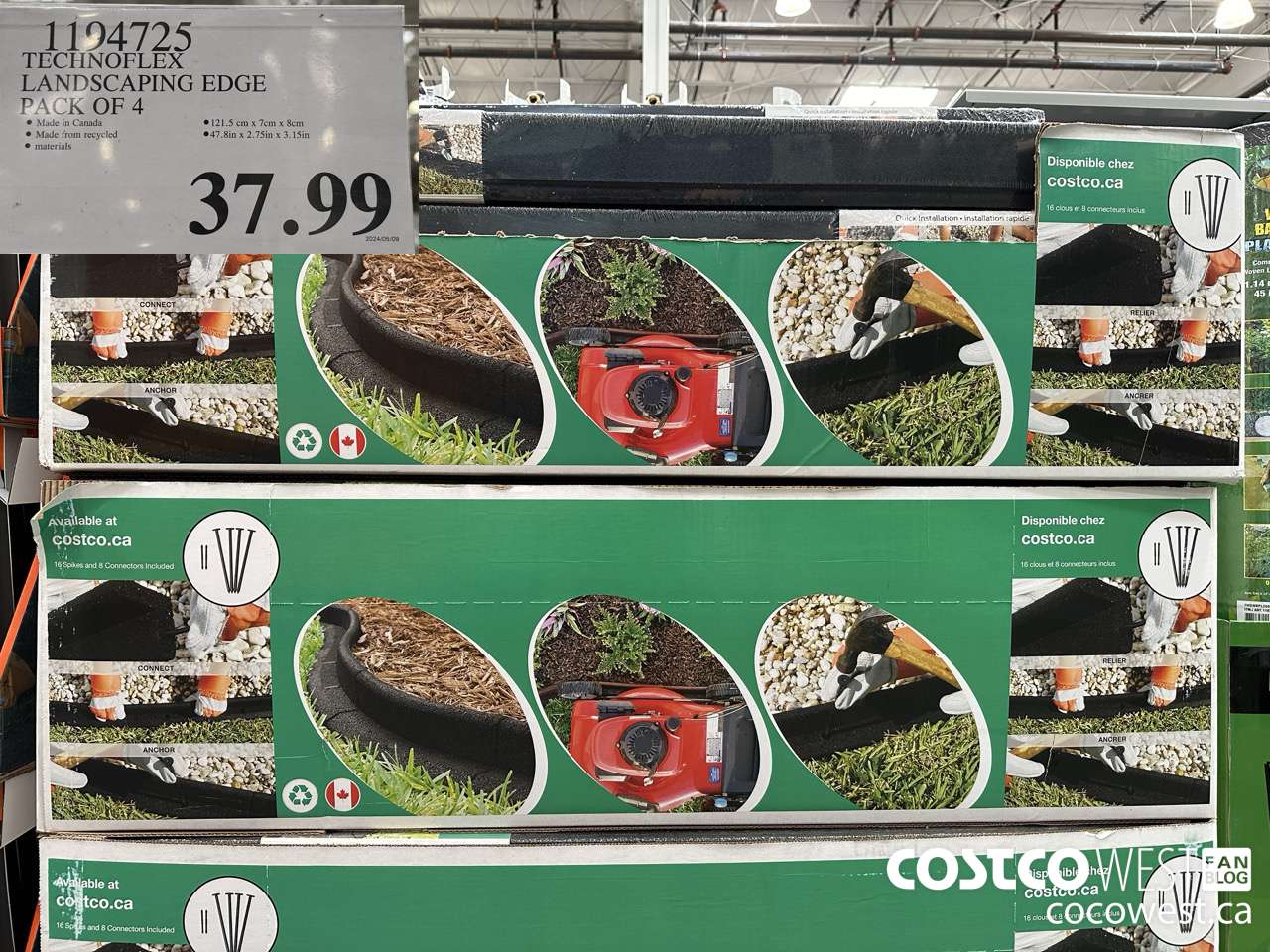 1194725 TECHNOFLEX LANDSCAPING EDGE PACK OF 4 $37.99