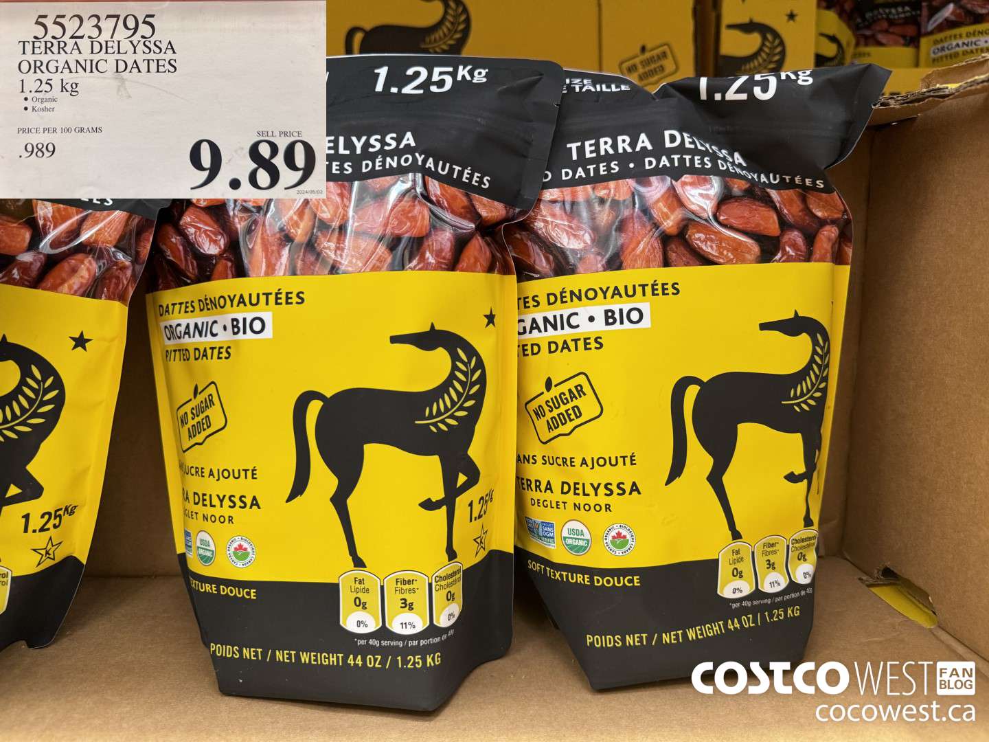 5523795 TERRA TELYSSA ORGANIC DATES 1.25KG $9.89