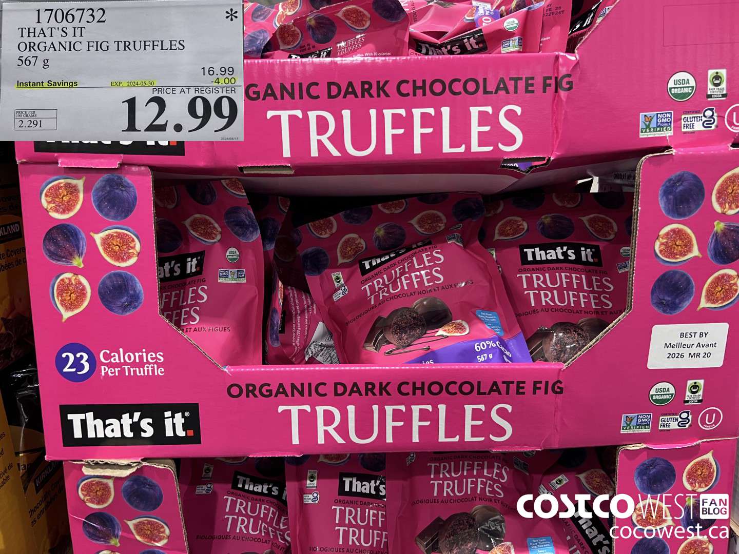 1706732 THAT'S IT ORGANIC FIG TRUFFLES 567 G ($4.00 INSTANT SAVINGS EXPIRES ON 2024-05-30) $12.99