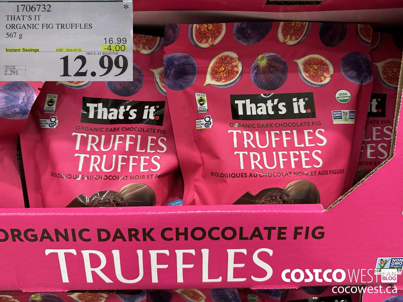 1706732 THAT'S IT ORGANIC FIG TRUFFLES 567 G ($4.00 INSTANT SAVINGS EXPIRES ON 2024-05-30) $12.99