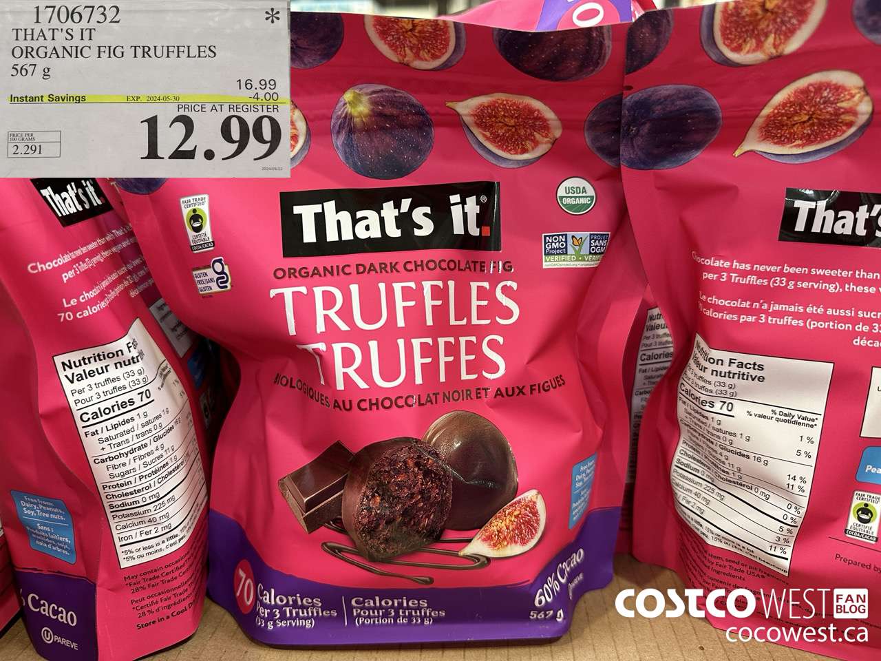 1706732 THAT'S IT ORGANIC FIG TRUFFLES 567 G ($4.00 INSTANT SAVINGS EXPIRES ON 2024-05-30) $12.99