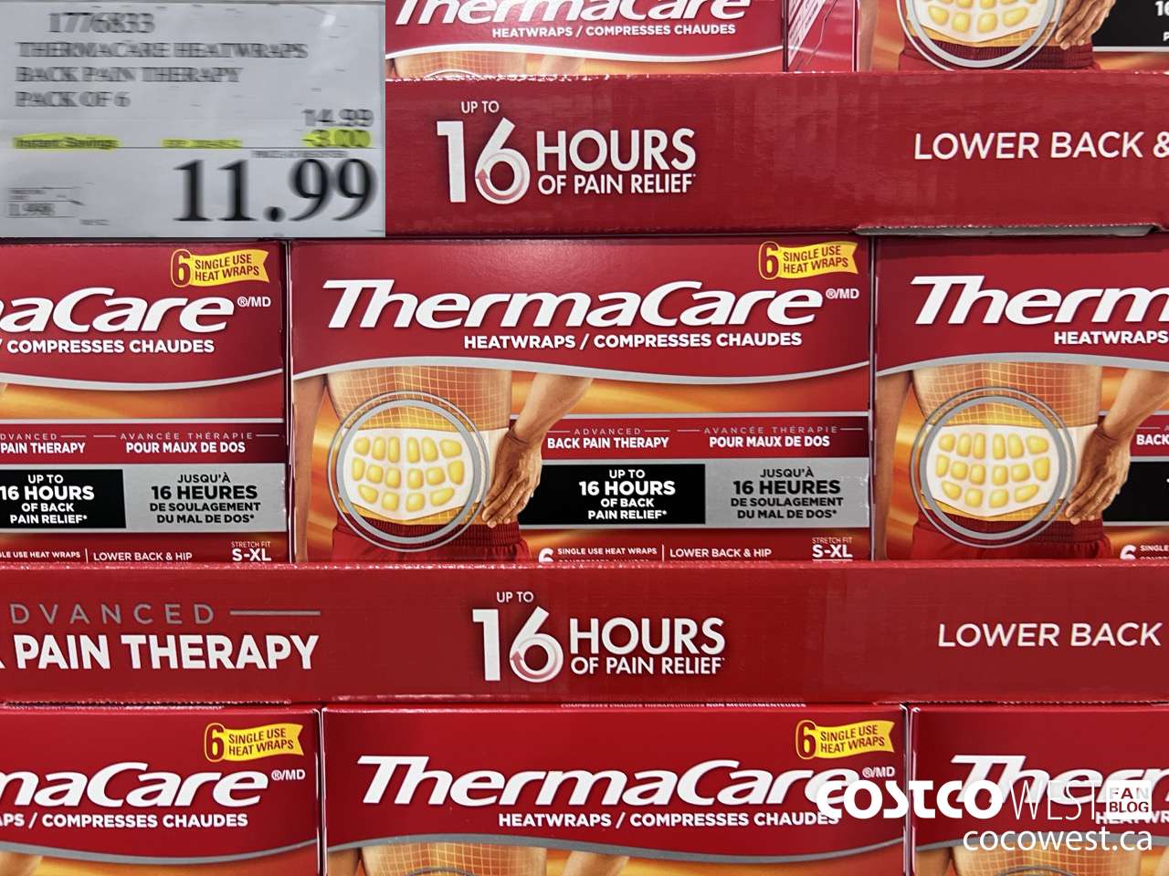 1776833 THERMACARD HEATWRAPS BACK PAIN THERAPY PACK OF 6 ($3.00 INSTANT SAVINGS EXPIRES ON 2024-05-12) $11.99