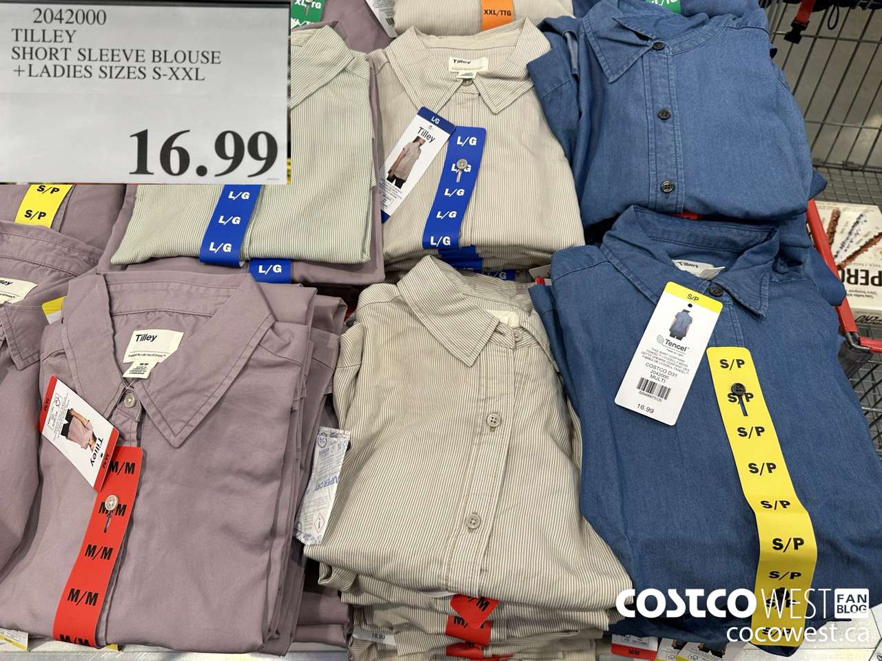 2042000 TILLEY SHORT SLEEVE BLOUSE LADIES SIZES S-XXL $16.99