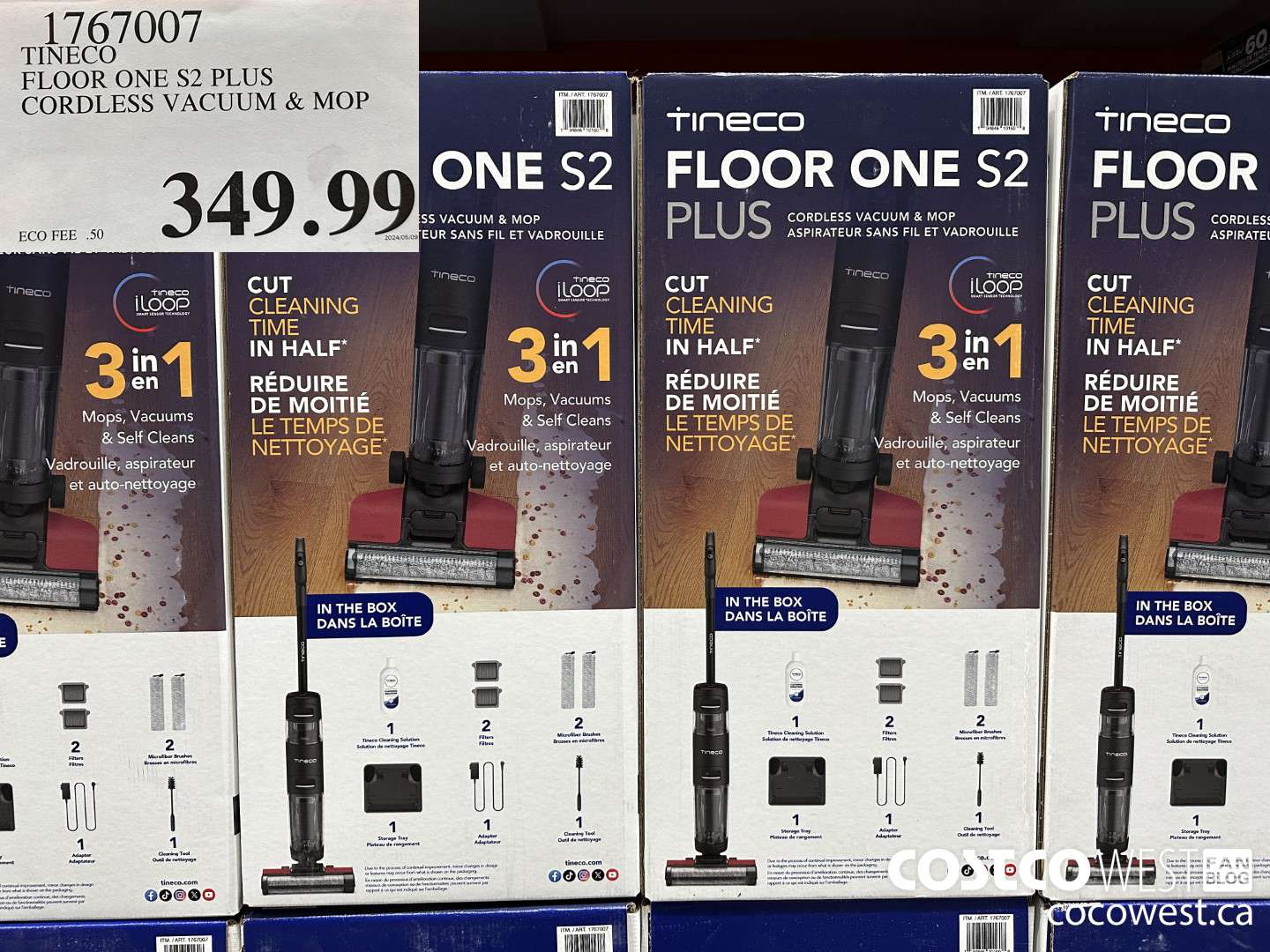 1767007 TINECO FLOOR ONE S2 PLUS CORDLESS VACUUM & MOP $349.99