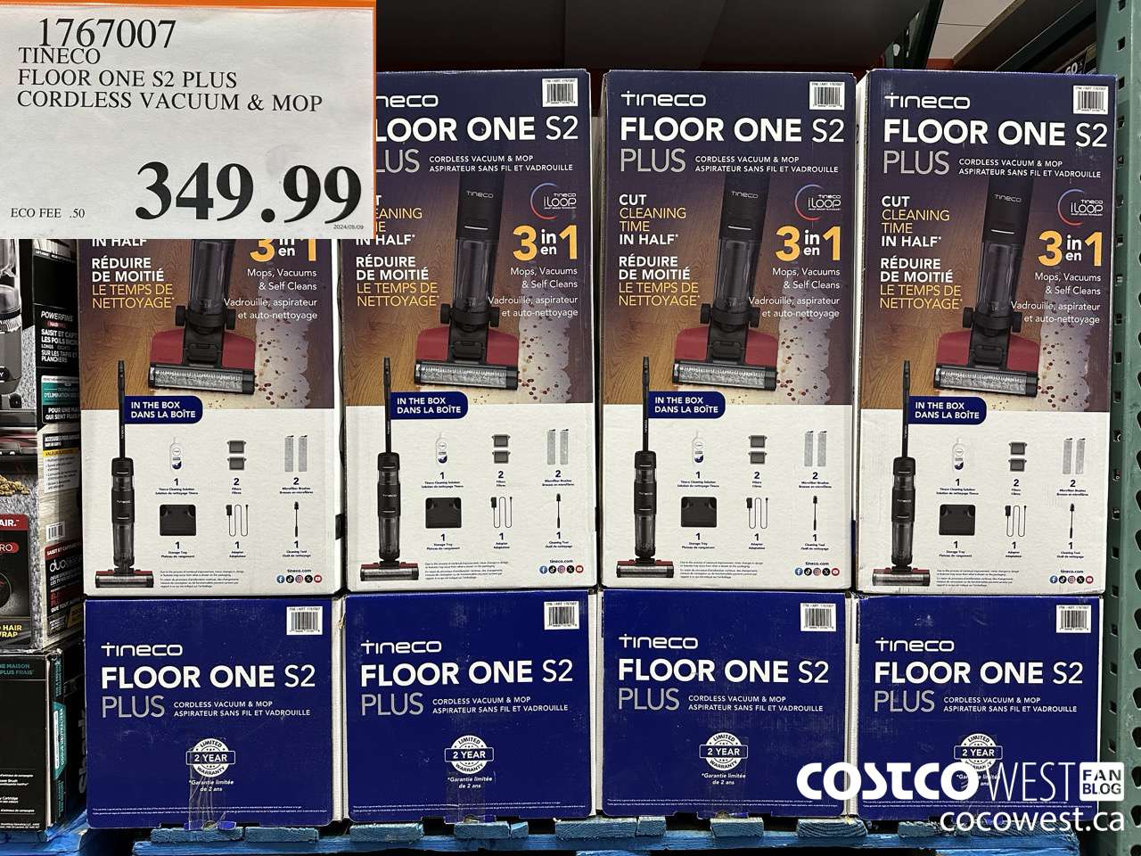 1767007 TINECO FLOOR ONE S2 PLUS CORDLESS VACUUM & MOP $349.99