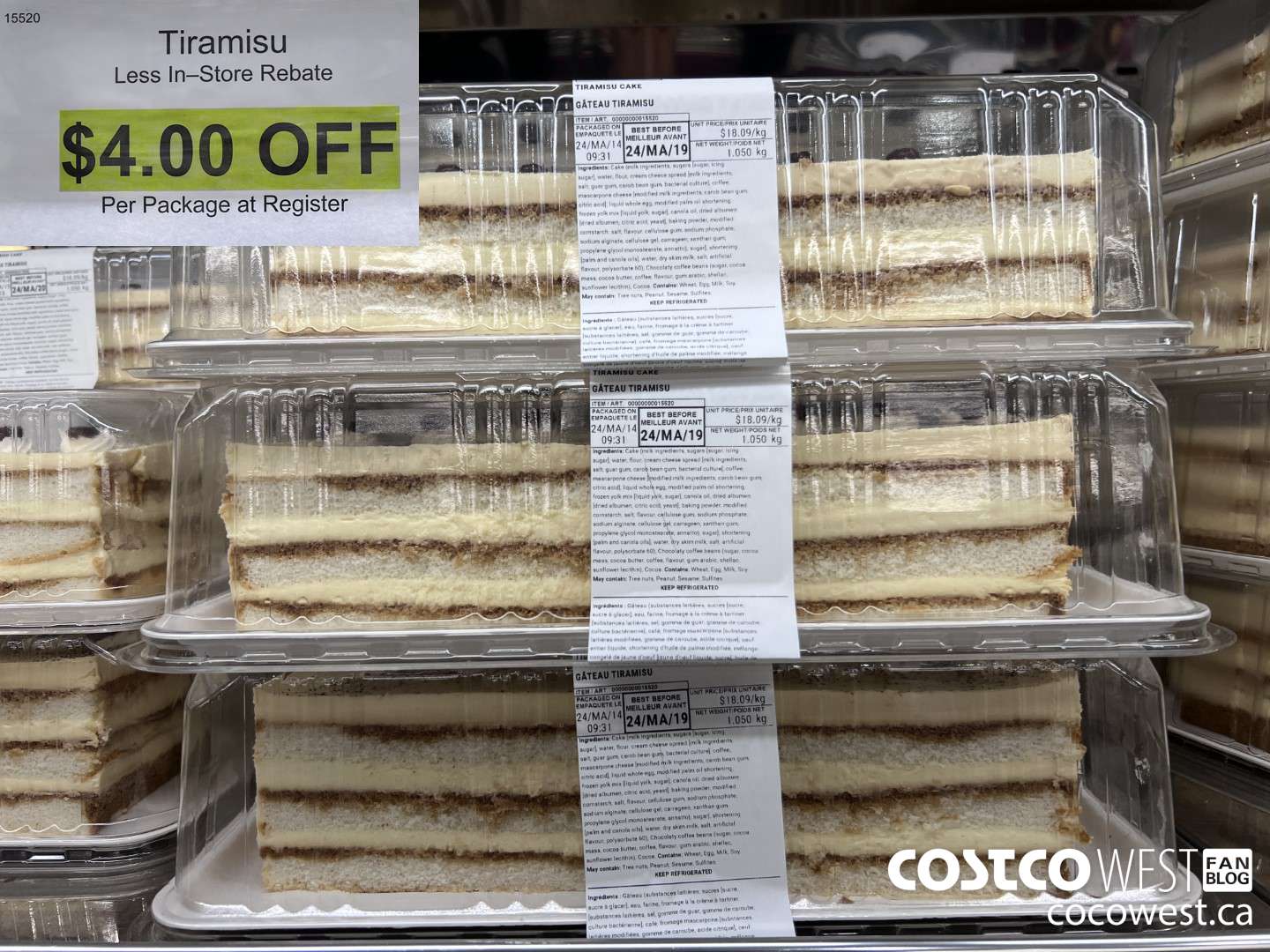 15520 TIRAMISU ($4.00 INSTANT SAVINGS)