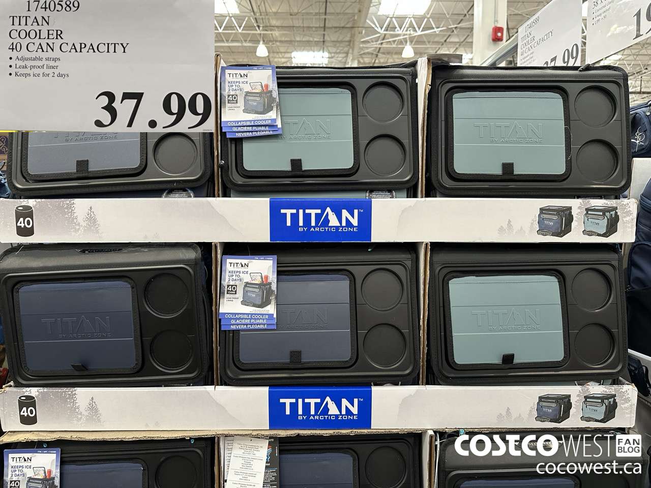 1740589 TITAN COOLER 40 CAN CAPACITY $37.99