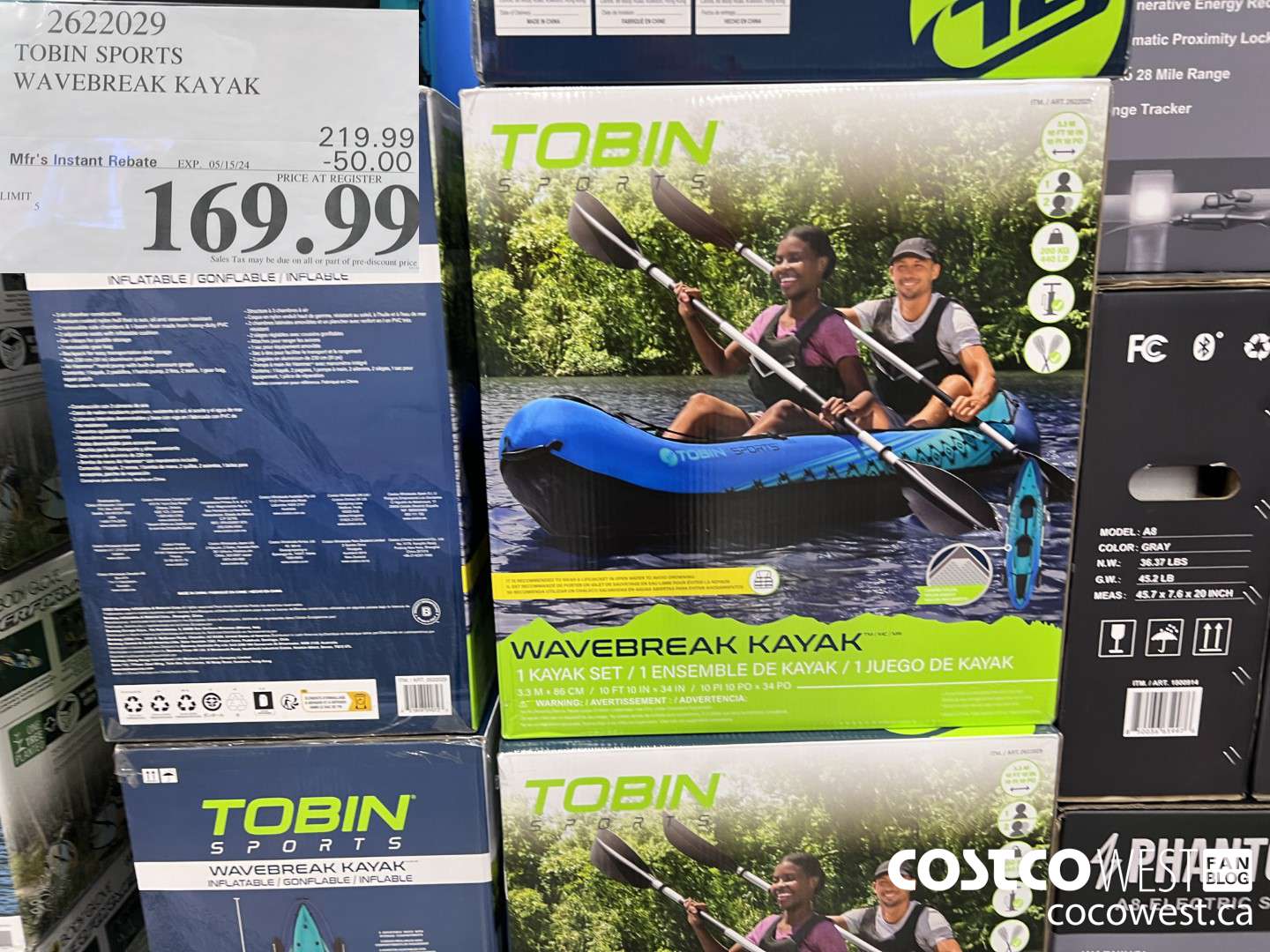 2622029 TOBIN SPORTS WAVEBREAK INFLATABLE KAYAK ($50.00 INSTANT SAVINGS EXPIRES ON 2024-05-15) $169.99