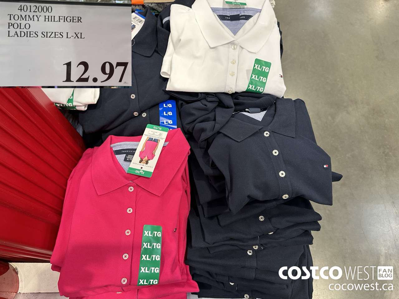 4012000 TOMMY HILFIGER POLO LADIES SIZES L-XL  $12.97