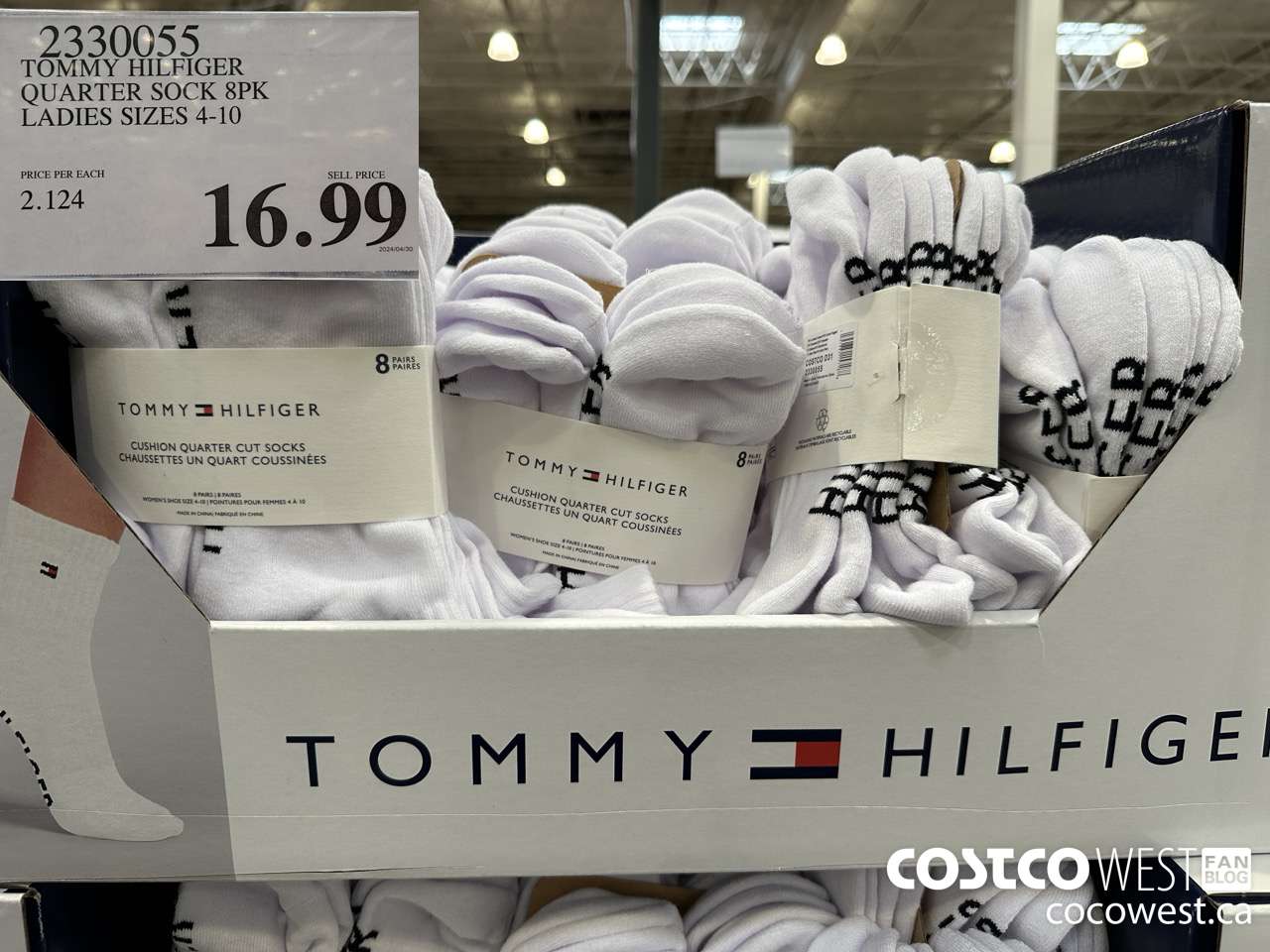 2330055 TOMMY HILFIGER QUARTER SOCK 8PK LADIES SIZES 4-10 $16.99