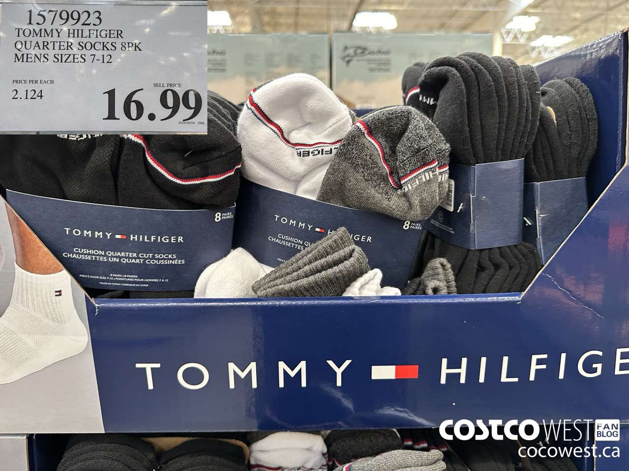 1579923 TOMMY HILFIGER QUARTER SOCK 8PK MENS SIZES 7-12 $16.99