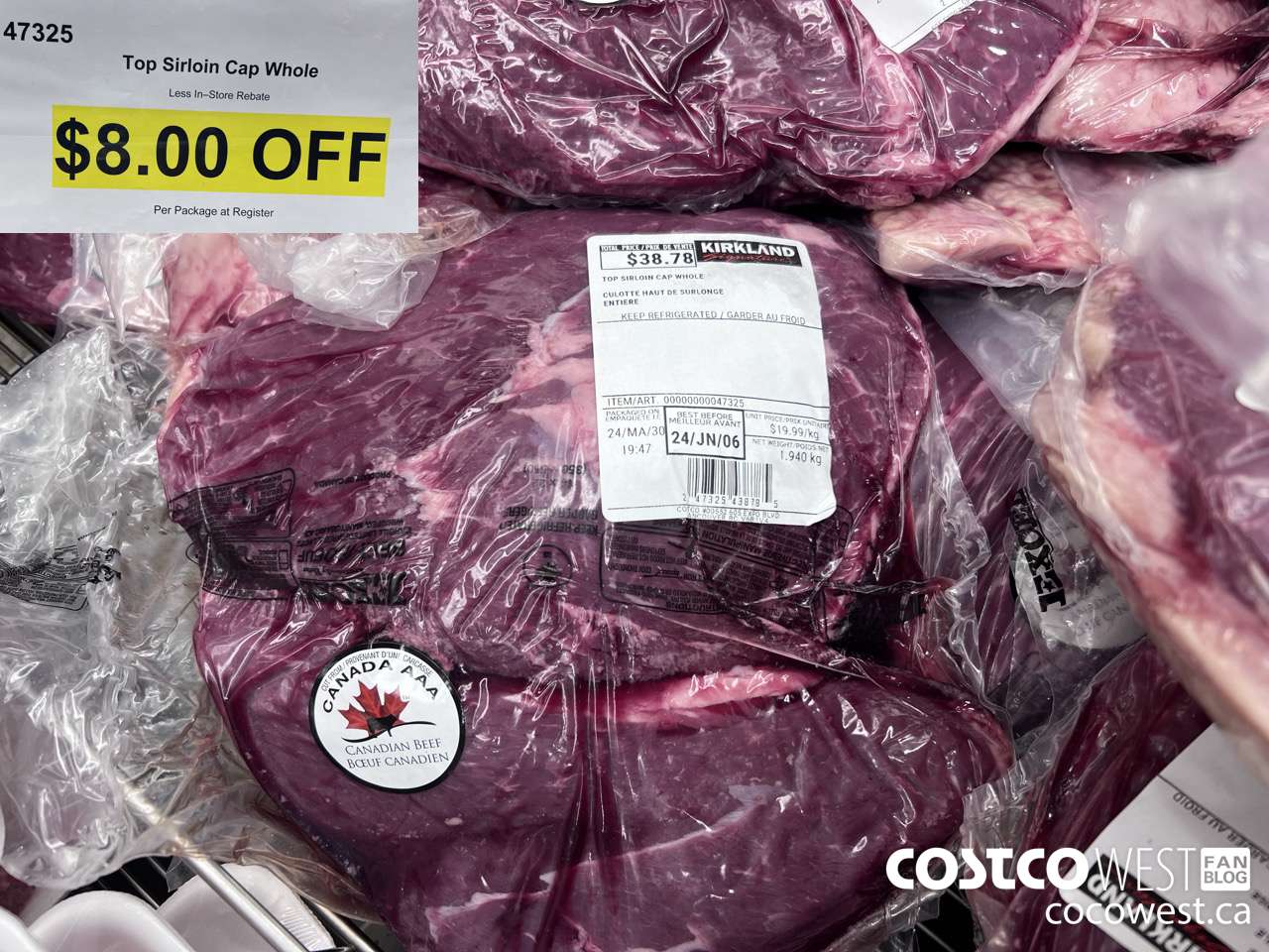 47325 TOP SIRLOIN CAP WHOLE ($8.00 INSTANT SAVINGS)