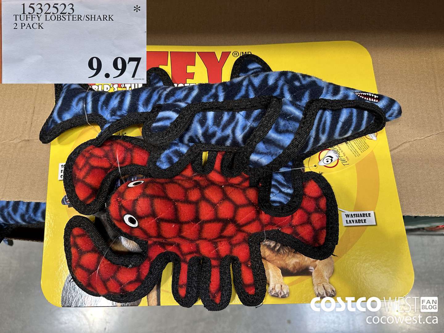 1532523 TUFFY LOBSTER/SHARK 2 PACK $9.97