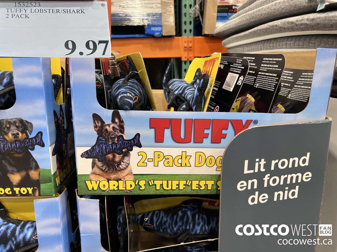 1532523 TUFFY LOBSTER/SHARK 2 PACK $9.97