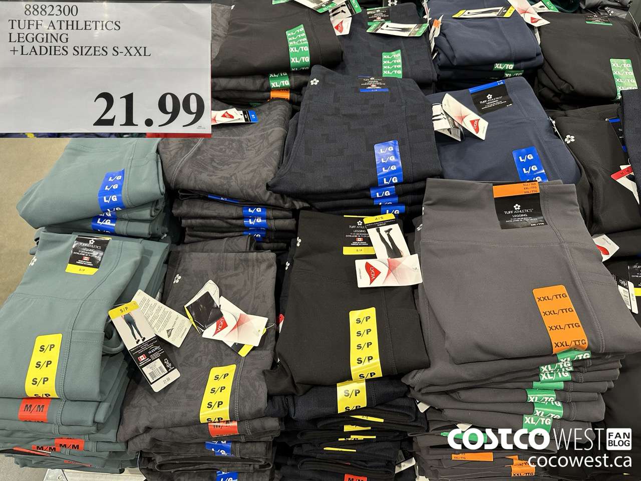 8882300 TUFF ATHLETICS LEGGING LADIES SIZES S-XXL $21.99