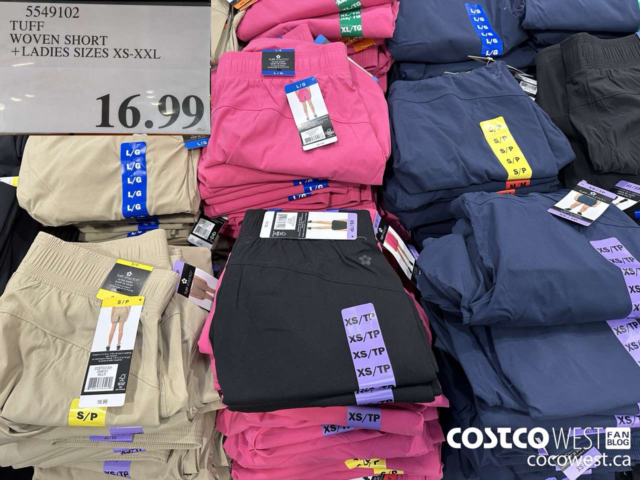 5549102 TUFF WOVEN SHORT LADIES SIZES XS-XXL $16.99