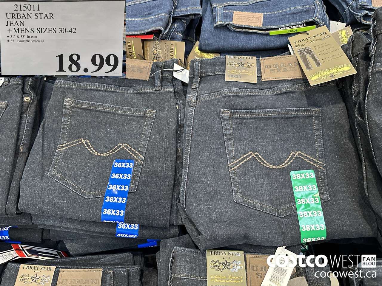 215011 URBAN STAR JEAN MENS SIZES 30-42 $18.99